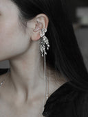 Silver Butterfly in Reflection Ear Cuff - single
