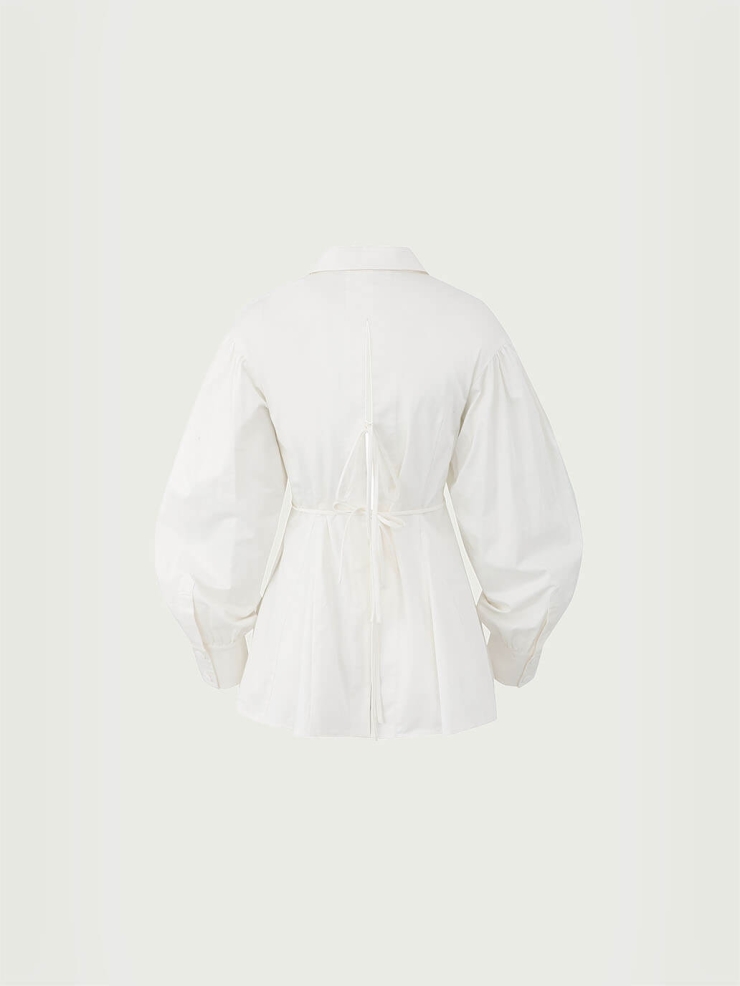 Orchid Crochet White Cotton Shirt