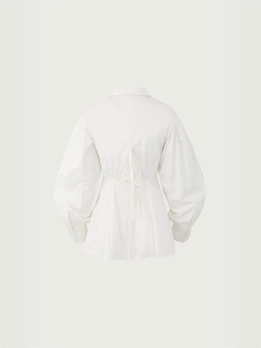 Orchid Crochet White Cotton Shirt