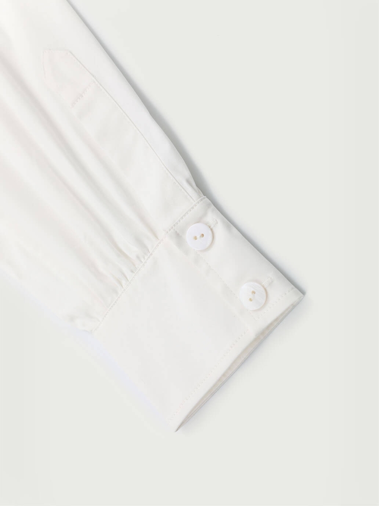 Orchid Crochet White Cotton Shirt