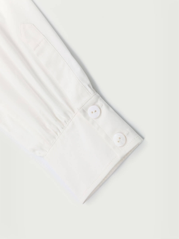 Orchid Crochet White Cotton Shirt