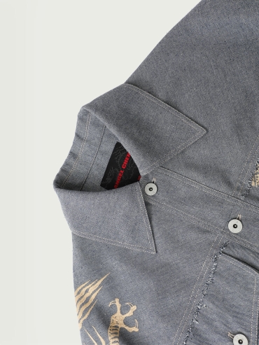 Dragon Embroidery Denim Jacket