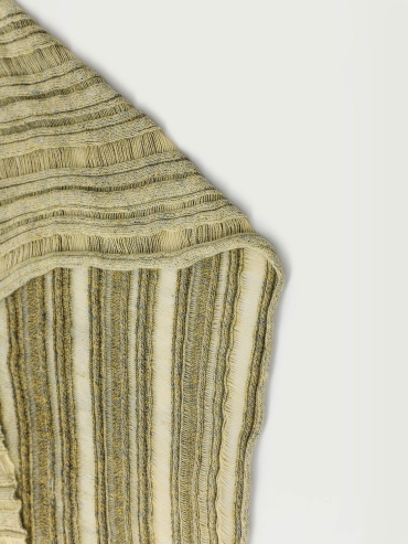 Yellow Drapery Distressed Knit Top
