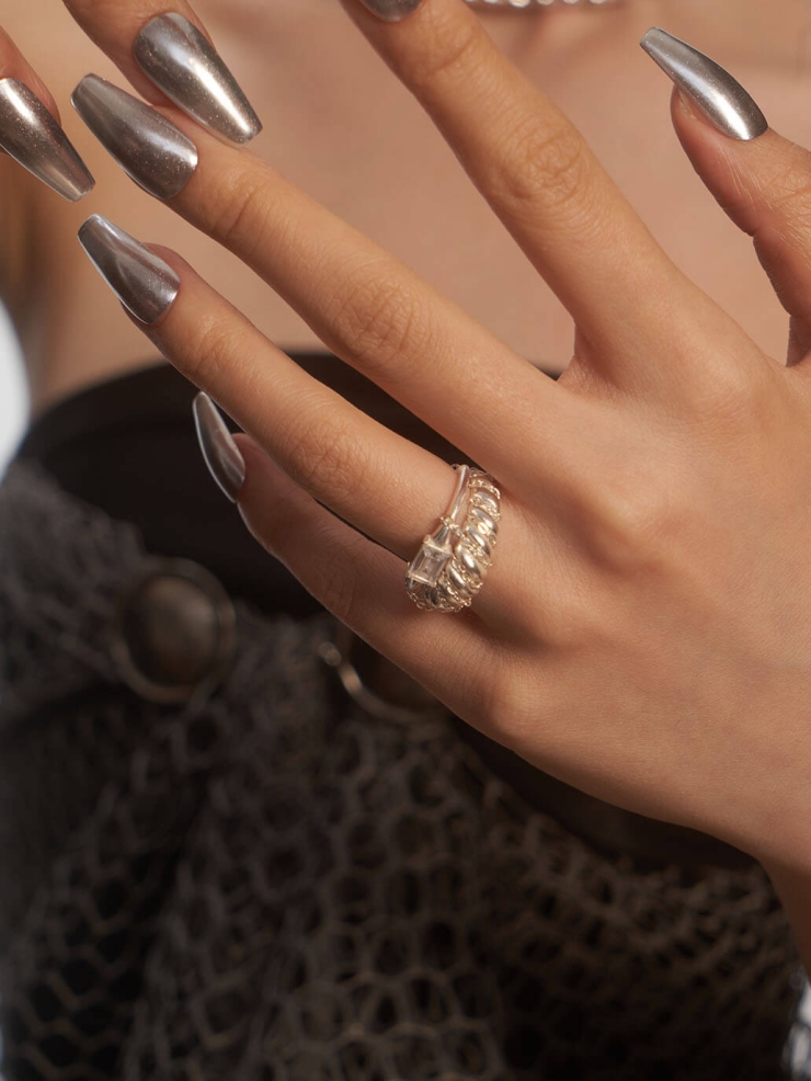 Silver Compact Ring