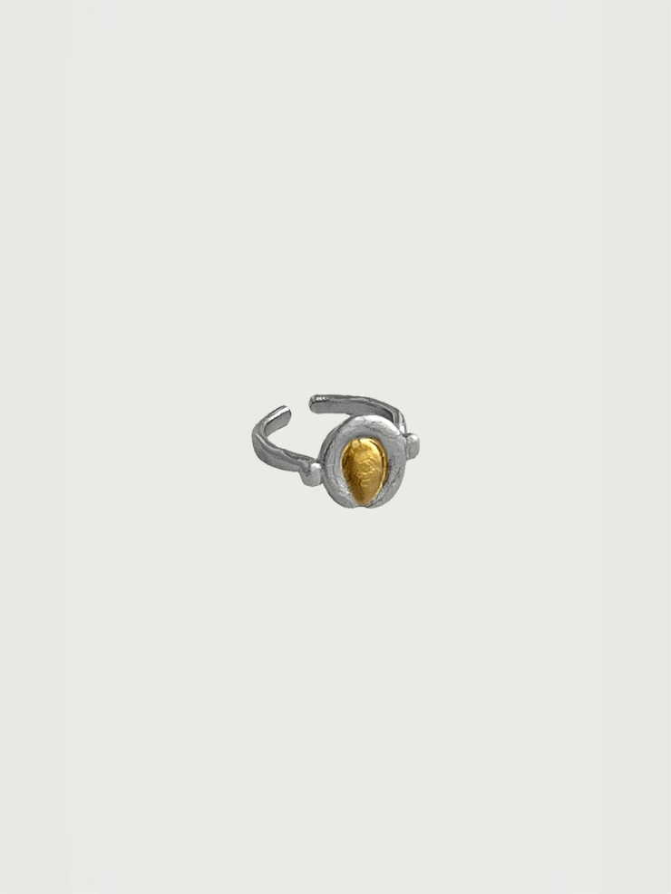 Gold and Silver Wrap 70s Ring