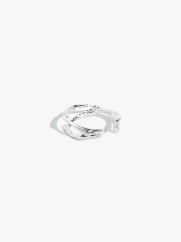 M.WONG Sky Collection White Ear-clip/Pinky Ring