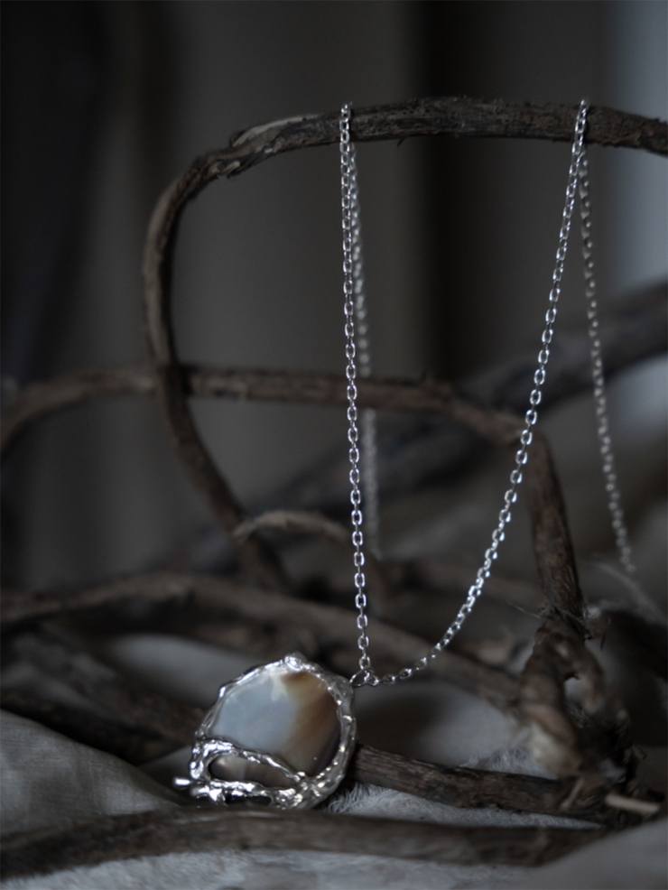 M.WONG Vine Collection White Necklace
