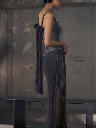 Grey sumi inner jacquard corset