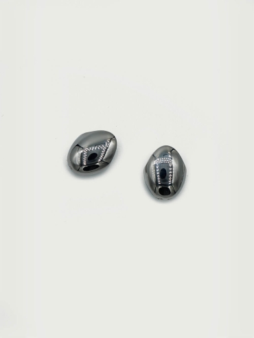 Silver Round Stud Earrings