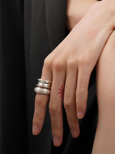 Silver Ripple Ring