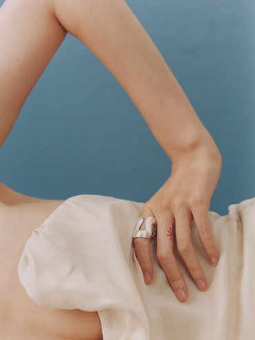 Silver Flowing Ring