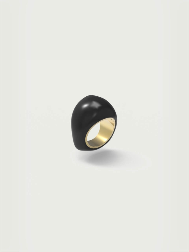Gold Horn Tail Ring