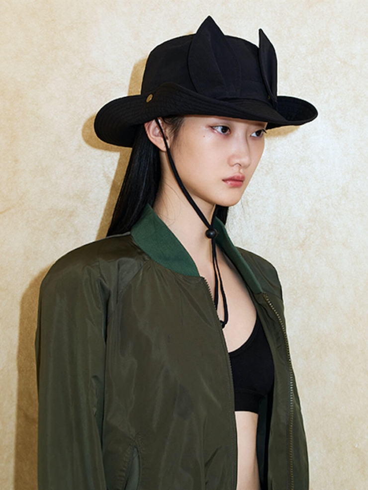 Black Cat Ear Fisherman's Hat