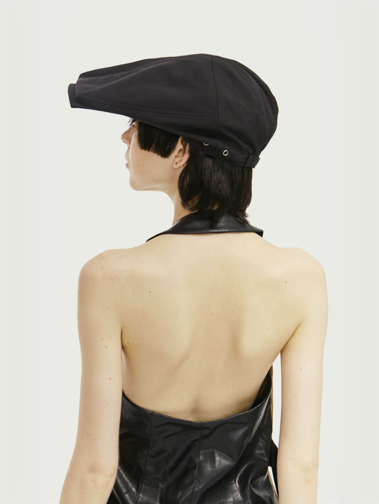Black Square Brim Cap