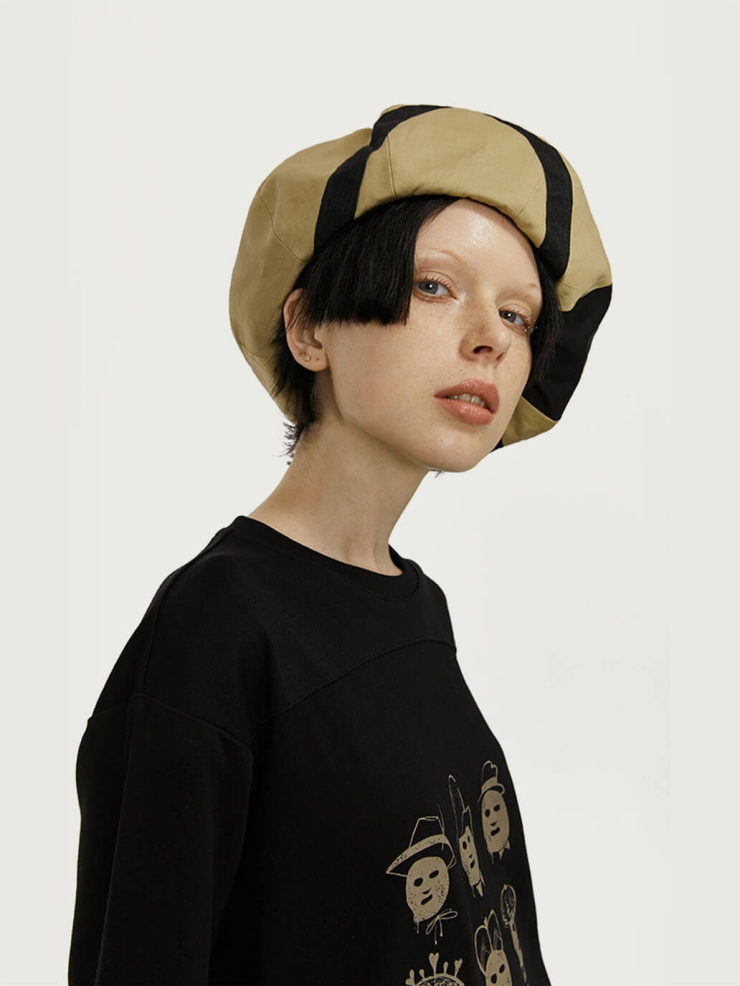 Khaki Wrap Around and No Brim Hat