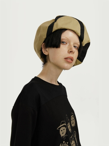 Khaki Wrap Around and No Brim Hat