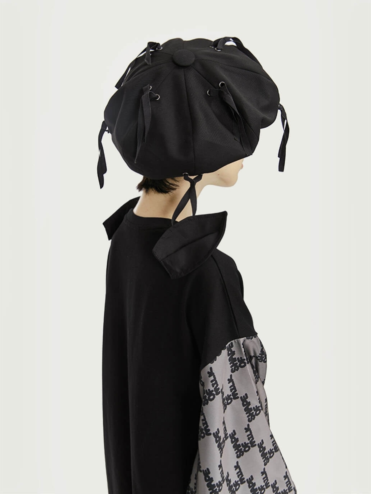 Black Rope Strap Hat