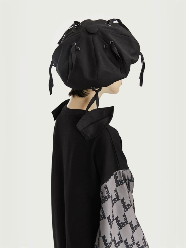 Black Rope Strap Hat