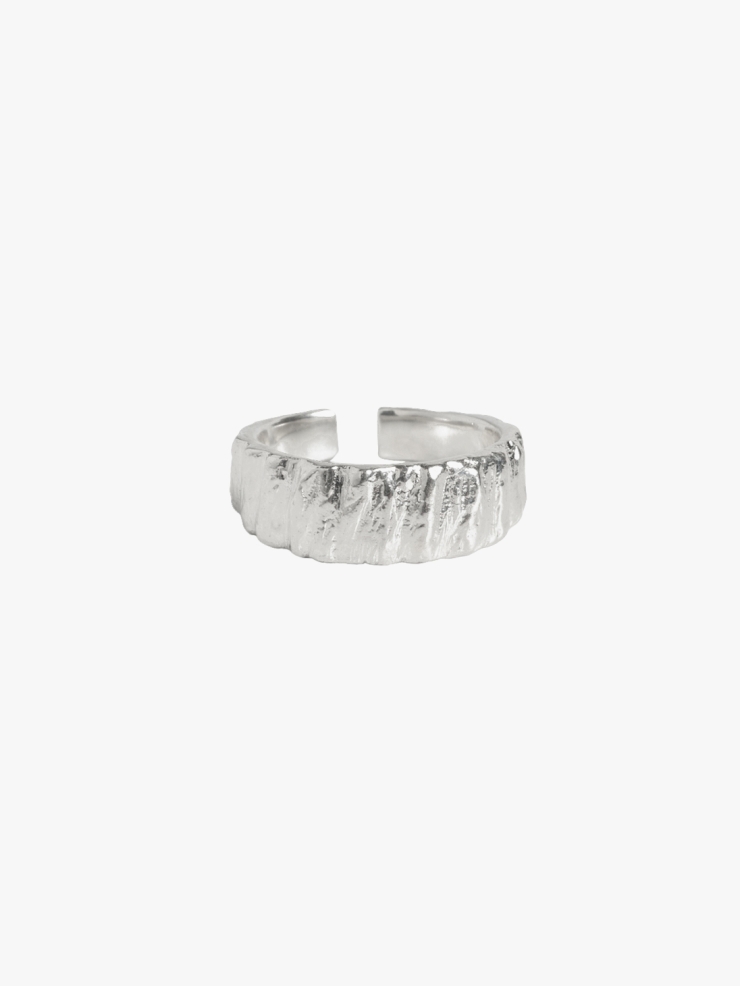 M.WONG Wood Collection Silver Ring