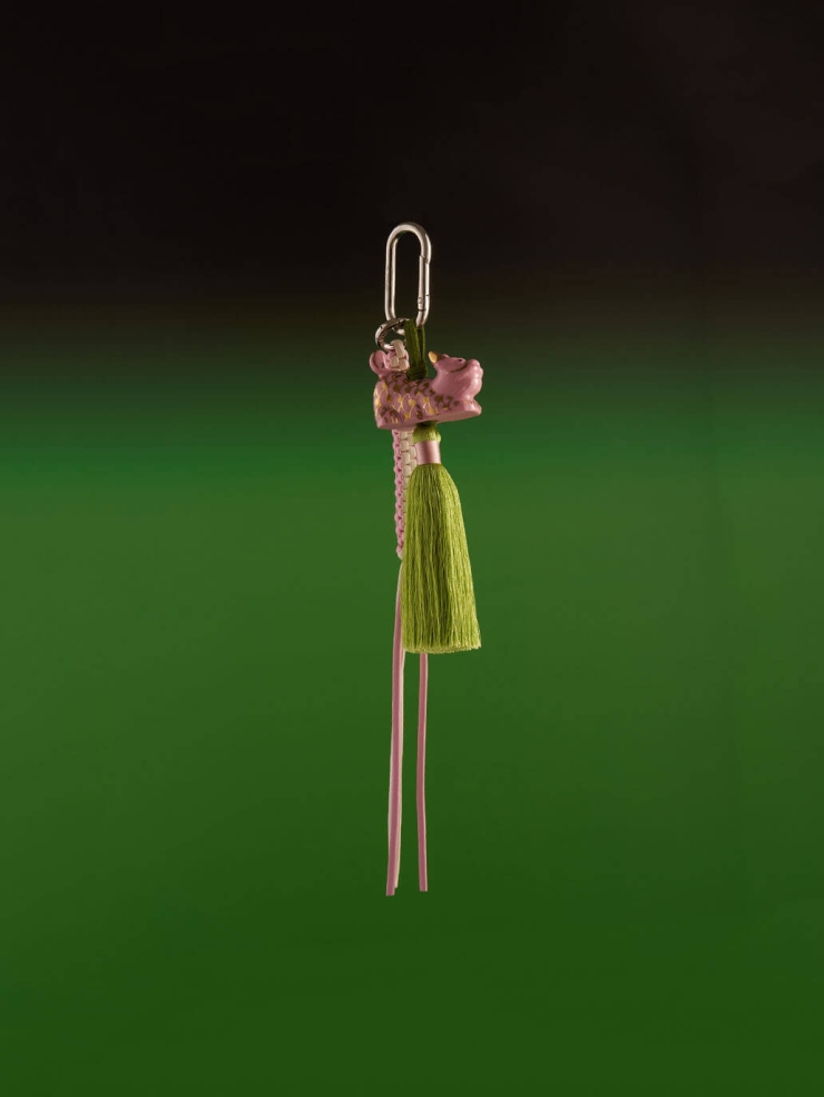 Pink QI LIN Tassel Corn Knot Bag Charm/Car Rearview Mirror Ornament