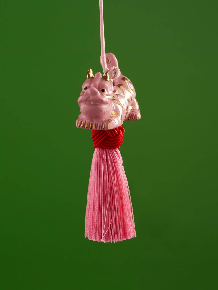 Pink QI LIN Tassel Long Lanyard/Necklace