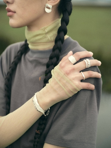 Silver Vine Chain Ring