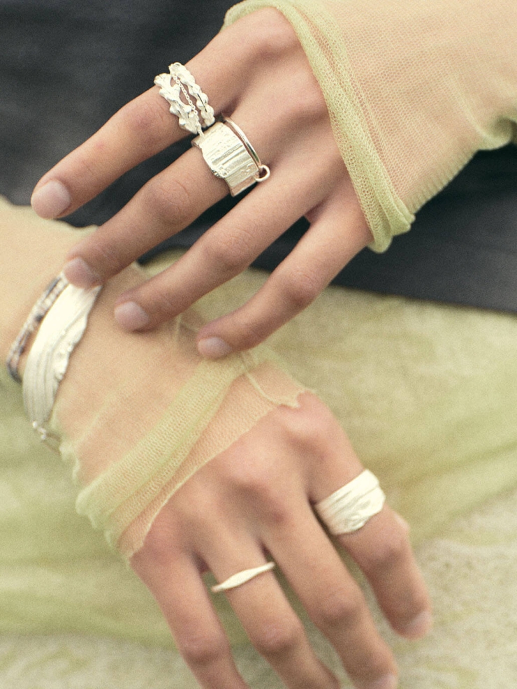 Silver Vine Chain Ring