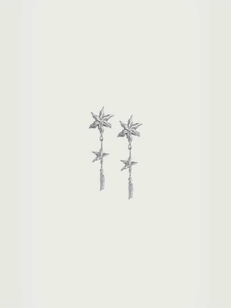 Silver Herbes de la Saint-Jean Earrings