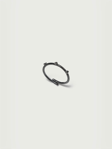Black Archipelago Thin Ring