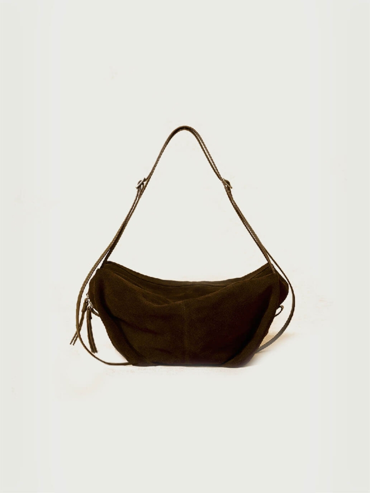 Mountain Mist Green Suede Wanderer Bag