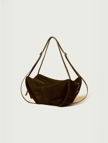 Mountain Mist Green Suede Wanderer Bag