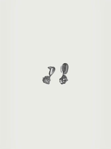 White Teardrop Crystal Stud Earring - Single