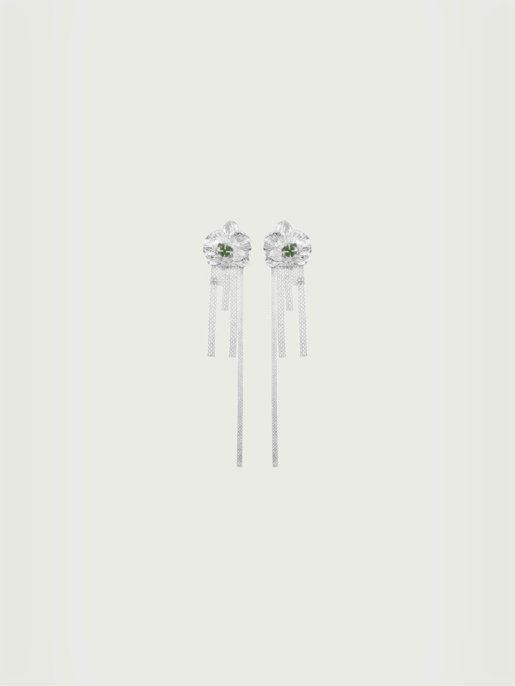 White Butterfly Orchid Earring - Single
