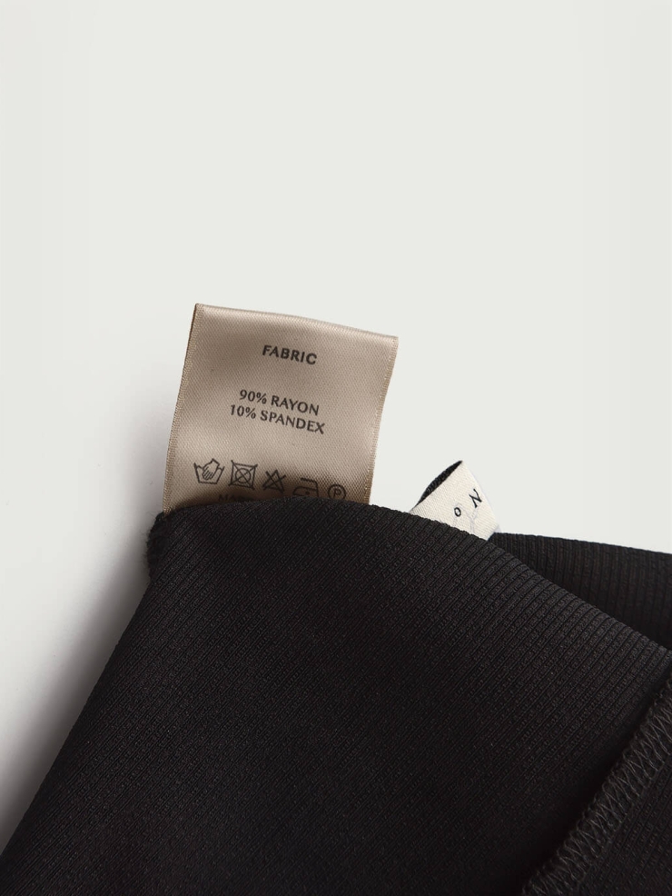 Ink Black Wide-Sleeve Bustier Top