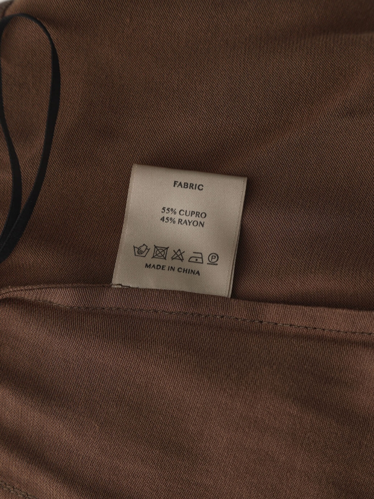 Sand Brown Draped Wide-Leg Pants