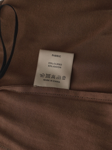 Sand Brown Draped Wide-Leg Pants
