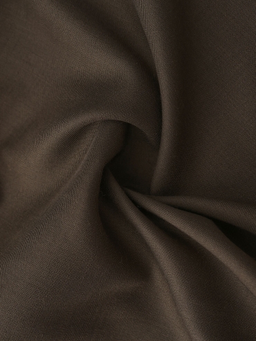 Sand Brown Silk Long Shirt Coat with Flowing Tie