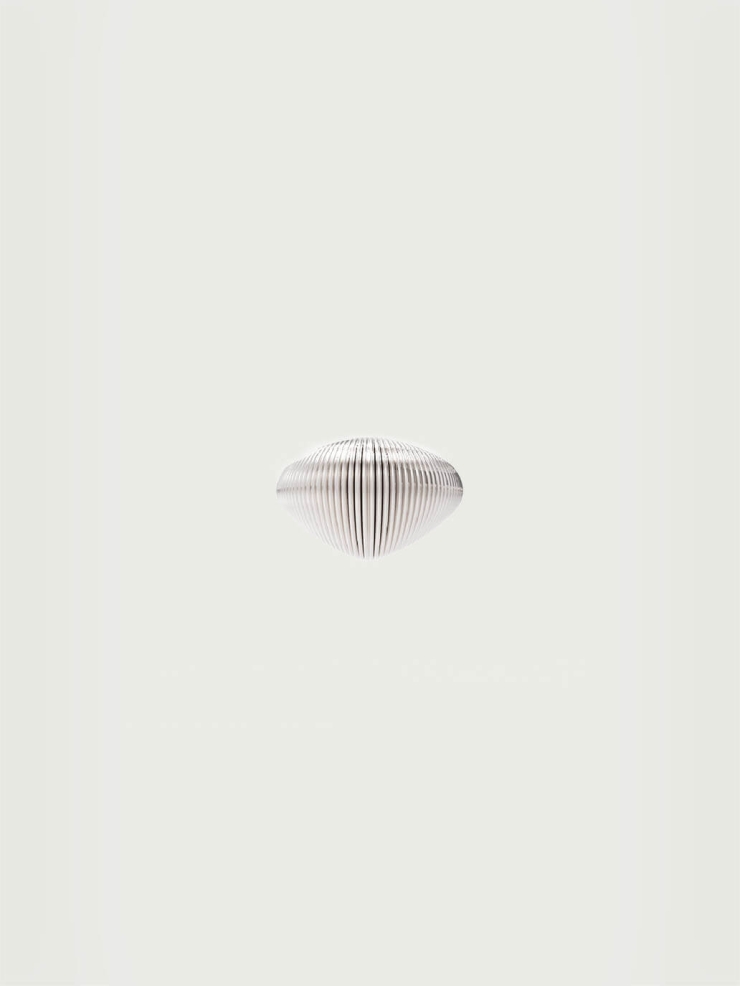 Silver Textured Shield Ring
