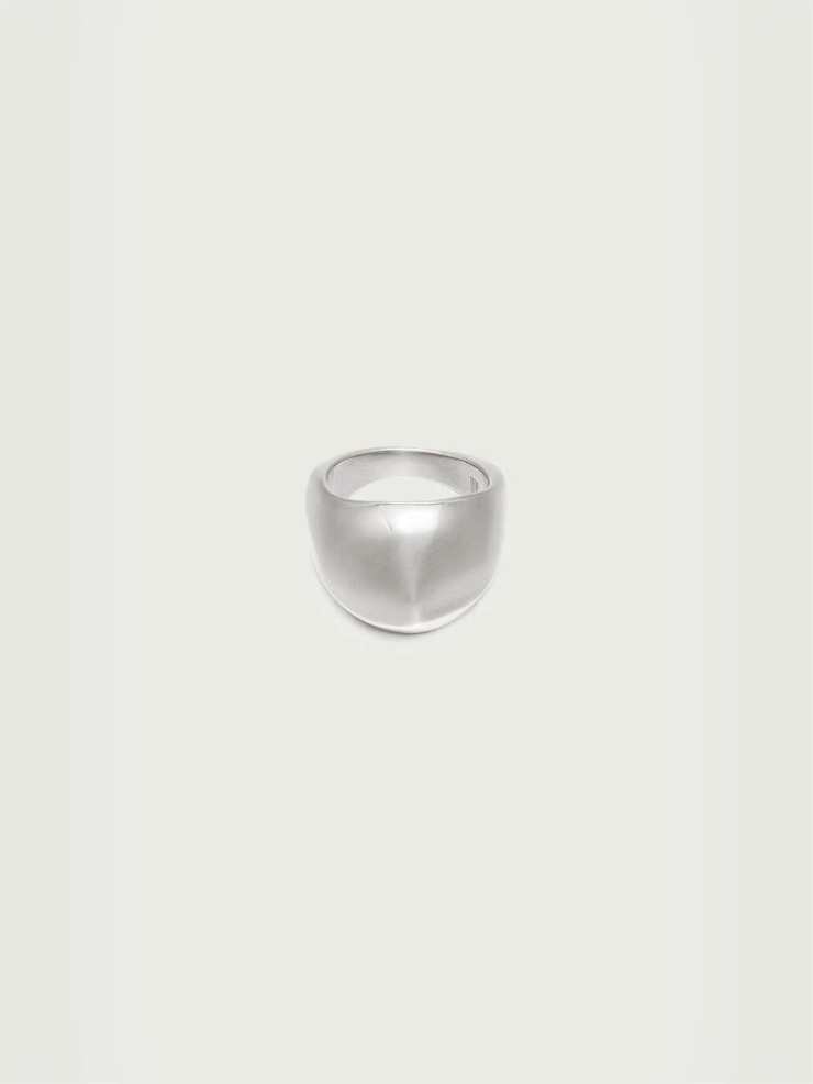 Silver Solid Silver Large Triangle Ring