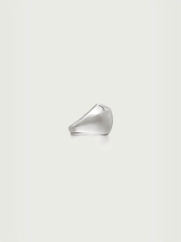 Silver Solid Silver Large Triangle Ring