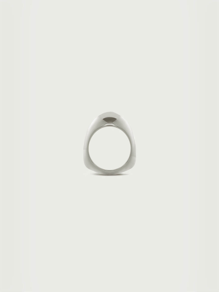 Silver Solid Silver Large Triangle Ring