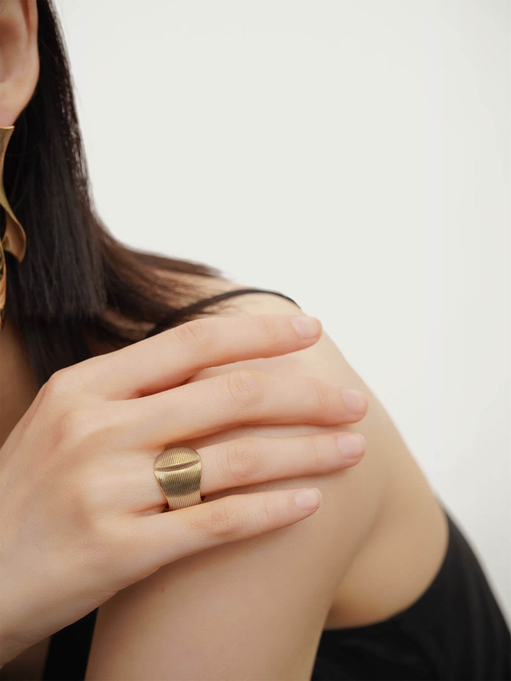 Gold Moon Ring