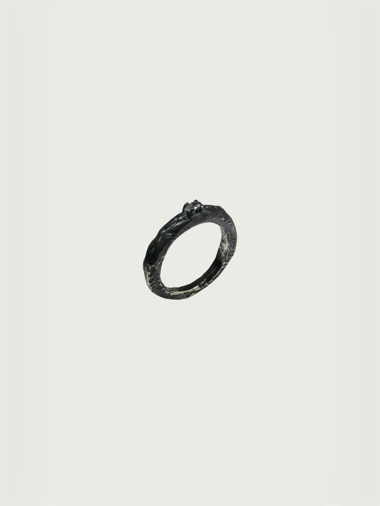 Aged Plain Stone Ring