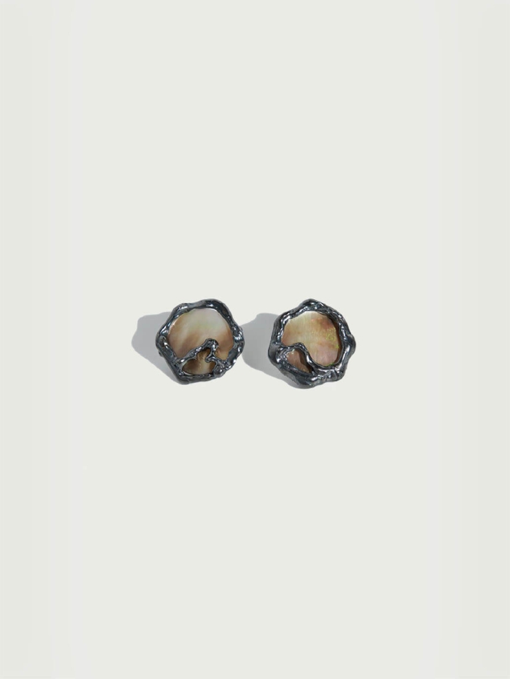 Black Vine Stud Earrings
