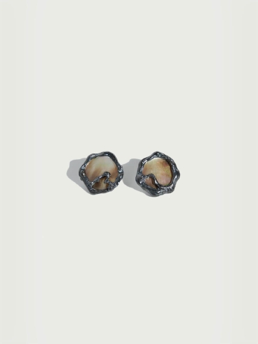 Black Vine Stud Earrings