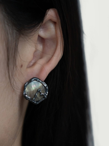 Black Vine Stud Earrings