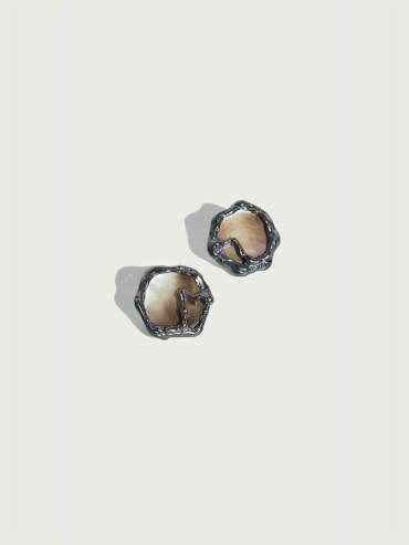 Black Vine Stud Earrings