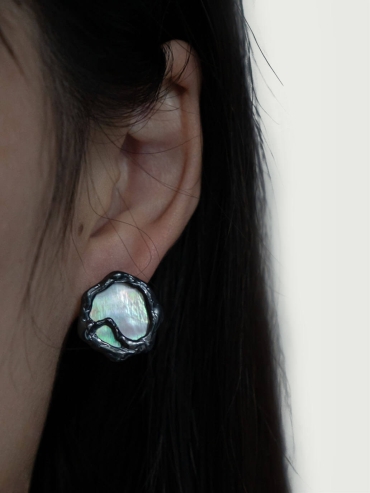 Black Vine Stud Earrings