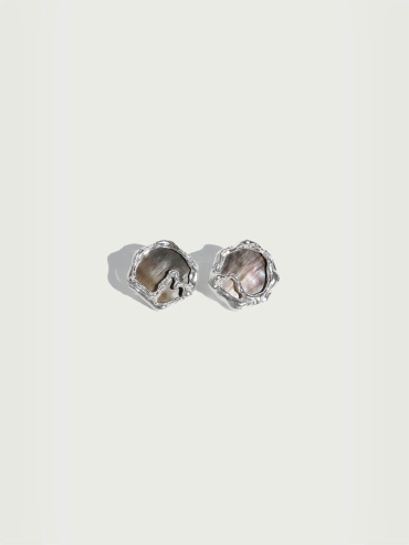 Silver Vine Stud Earrings