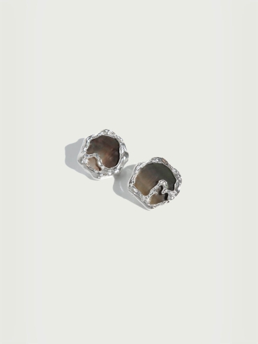 Silver Vine Stud Earrings